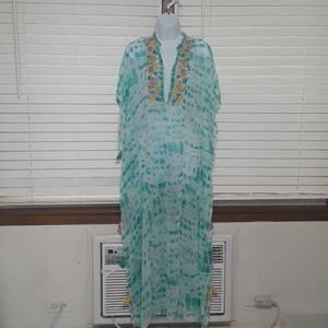 Violet sky maxi beach coverup Sz M